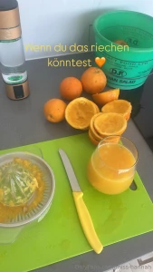 Einen frisch gepressten kurz zwischen durch h lt den dr fern vertraut