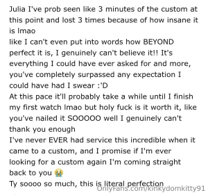 If anyone was ever wondering how good my customs are let the reviews part 1