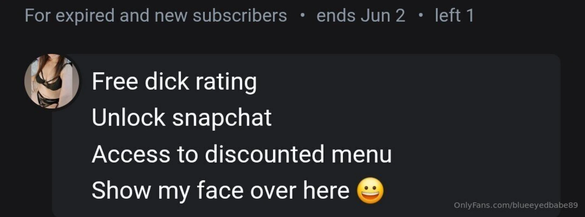 There s 1 link left whose it going be 20 off the next sub price 