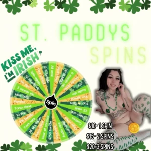 St paddy s spins 10- 1 spin 15- 2 spins 20- 3 spins - - -