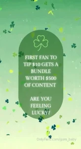 gore-baby - Are you feeling lucky first fan to tip 10 gets a 500 bundle part 2 