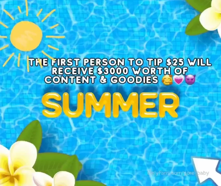 The first person to tip 25 will receive 3000 worth of content amp part 9 