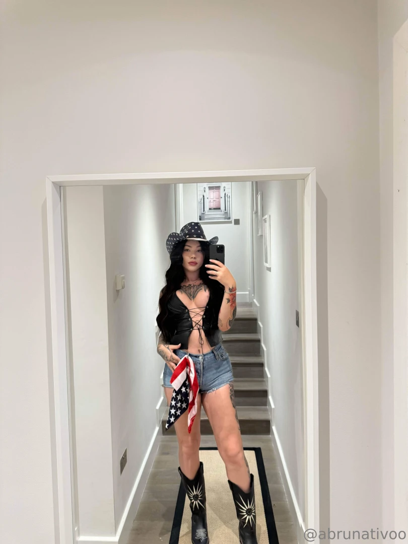 Cowgirl boots on top barely holding it together you know you wanna see 