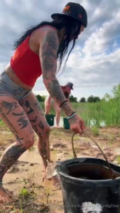 Mud wrestling time i know you will love watching naughtyredfarmgirl