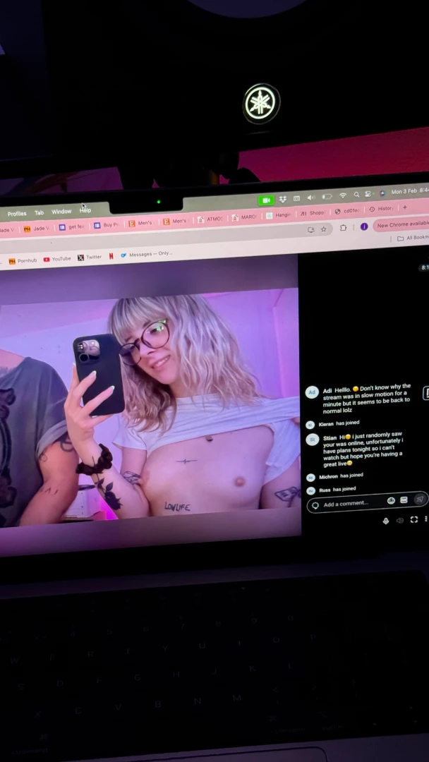 Just found these pics from one of our random live streams lol 