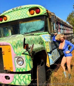 Oh the places we could go in this old bus climb aboard the candi