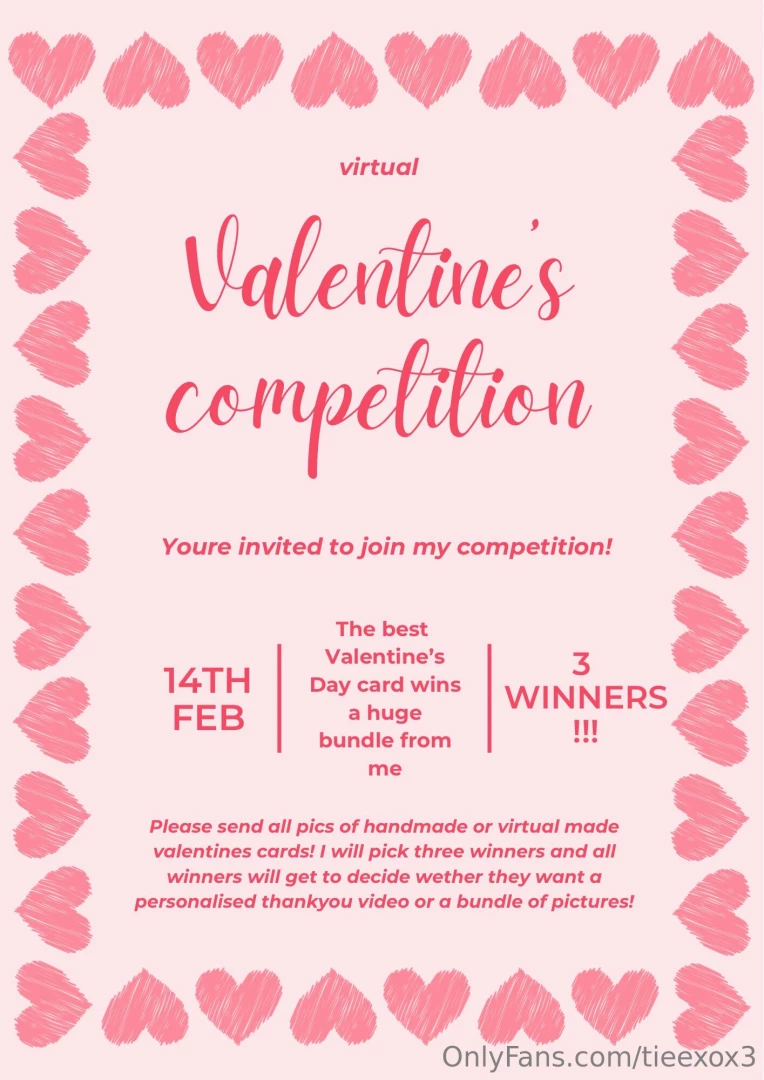 Free to join in this contest is completely free want a valentine s day 