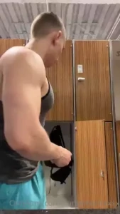 Post workout posing nude