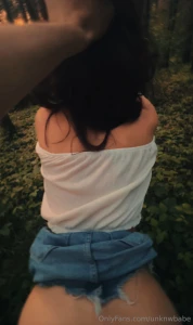 Your naughty neighbor plans to seduce you in nature