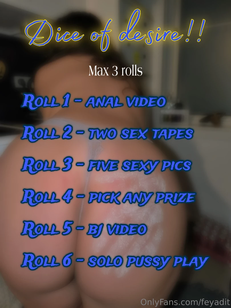 Game time introducing the dice of desire every roll is worth more than 