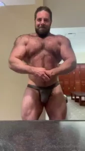 Just a little flex in the locker room