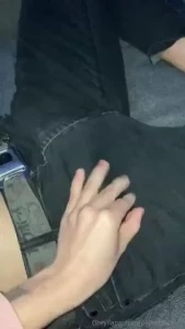 I love teasing him by playing with his hard cock through his jeans buy