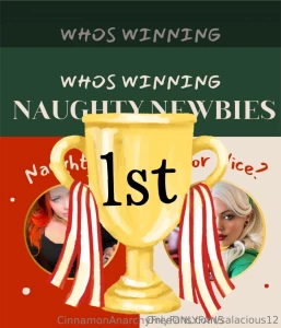 Who s winning me i got first place i didn t have the opportunity to