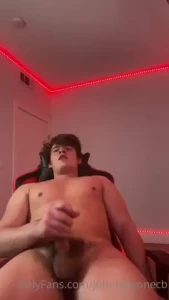 Jerking off and cumming so hard it hit my face