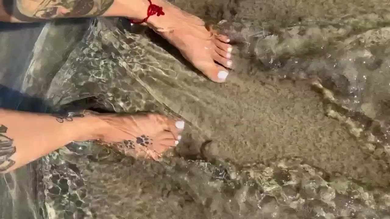 White toes on the beach 