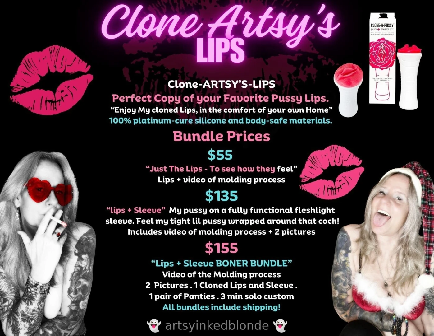 Clone-artsy s-lips plus sleeve perfect copy of your favorite lips 