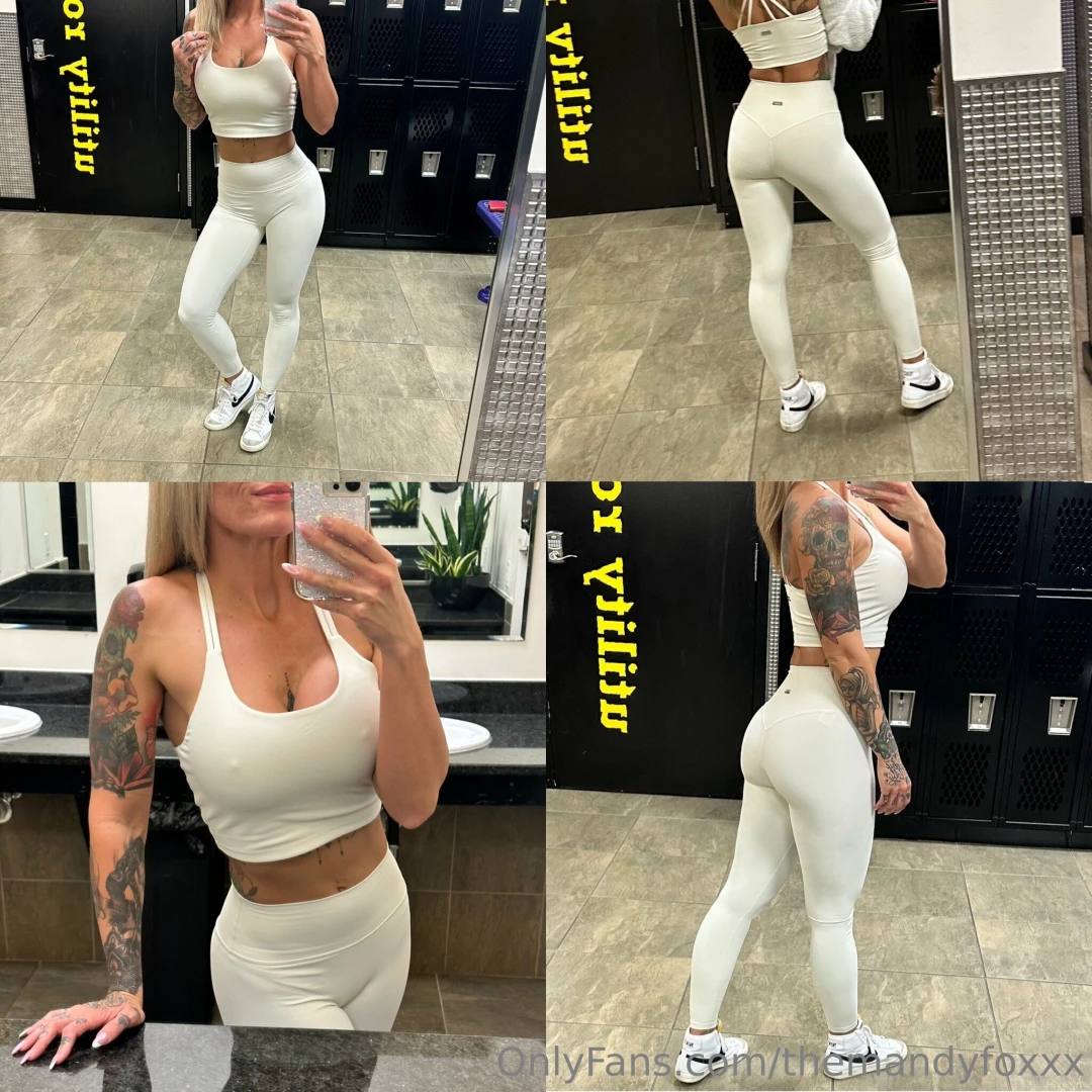 Guyssss i m loving my new cream gym clothes had to share with y all 