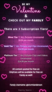 Check out my fan sly there is one subscription tier that s less than