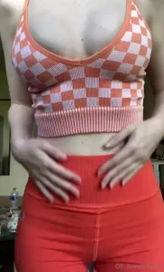 Want to see my perky oranges guess what is the color of my nipples and