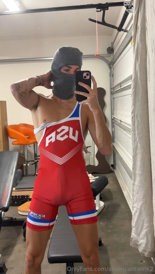 It s crazy how this huge thing fit s in my tight wrestling gear new 