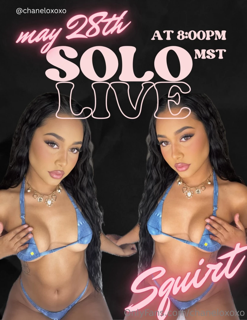 Solo live tonight solo live tonight 8pm mst cum join me i ll have a 