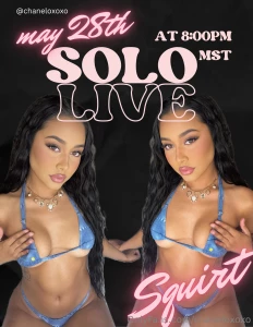 Solo live tonight solo live tonight 8pm mst cum join me i ll have a