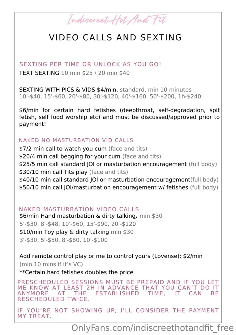 Swipe for all menus video calls and sexting ratings custom vids and part 3 