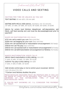 Swipe for all menus video calls and sexting ratings custom vids and part 3