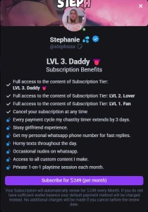 Hey all i ve re-enabled my lvl 3 daddy subscription an exclusive