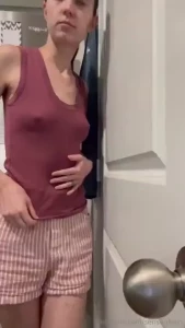 The embarrassment of big hard nipples