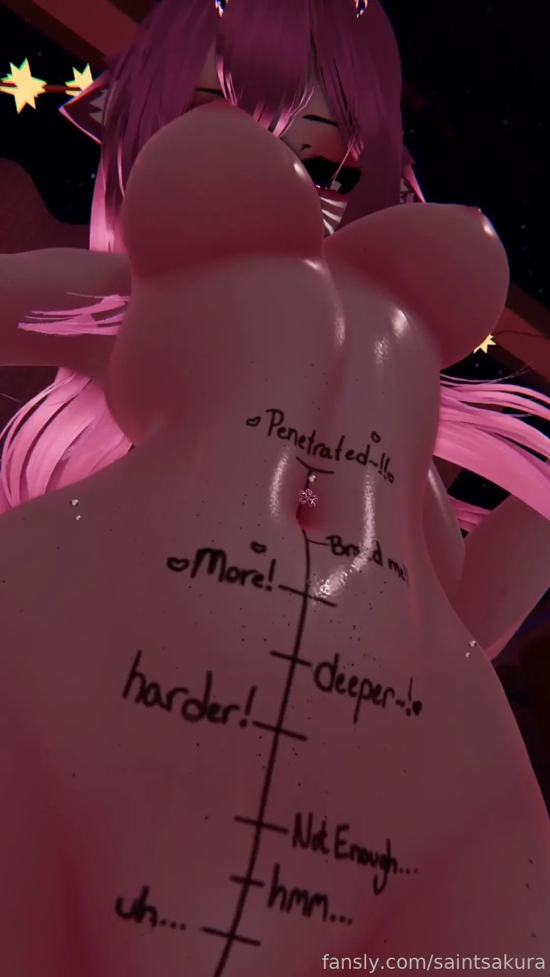 Getting fucked so deep you can see my belly bulging how deep could you 