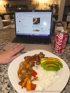 I just made dinner and now i m full i m catching up on all your