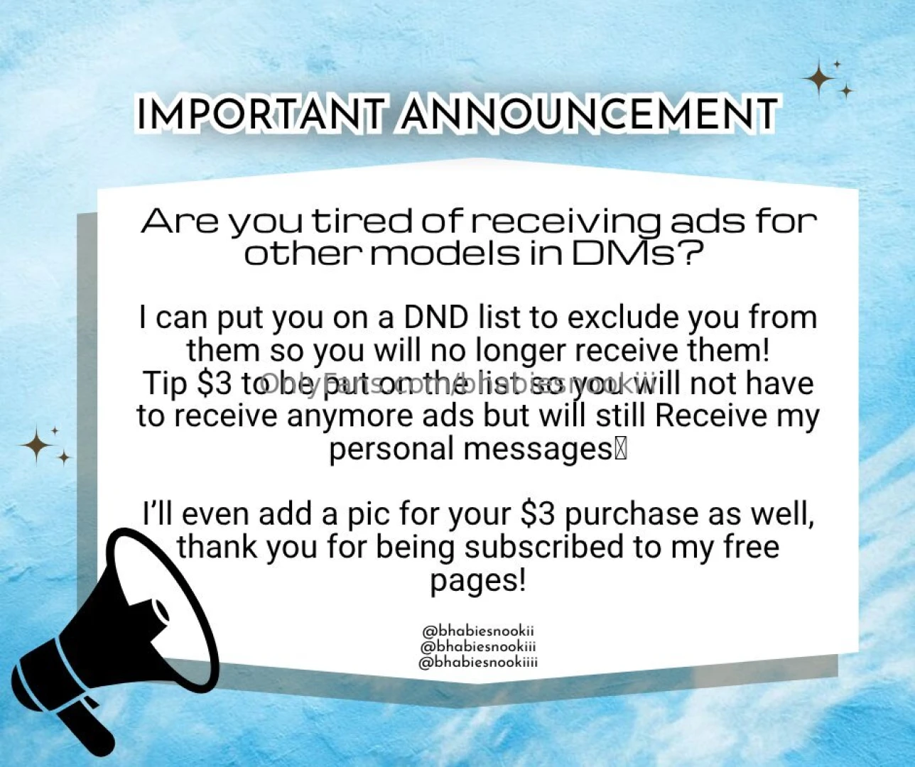 Tired of receiving ads in dms read below vip 5 sale https onlyfans com 