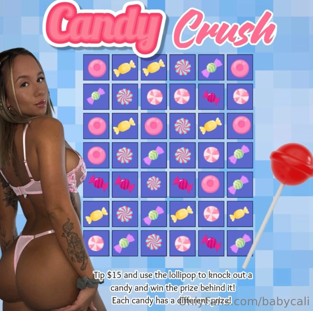 Cali candy crush 1 crush 15 3 crush 35 buy 3 crush get 1 free 