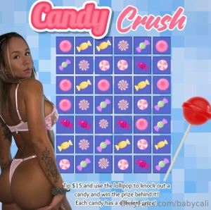 Cali candy crush 1 crush 15 3 crush 35 buy 3 crush get 1 free