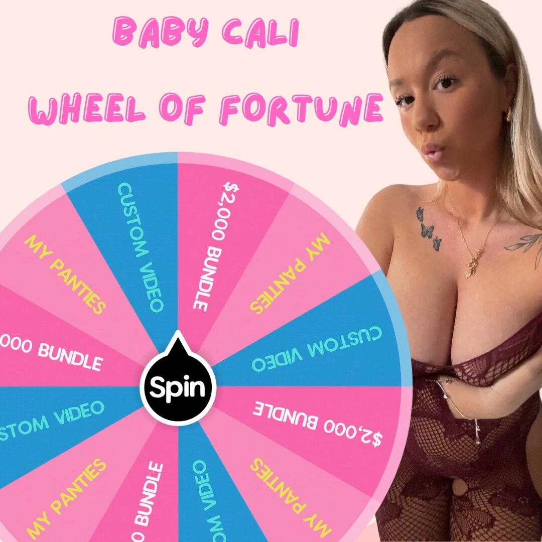 Baby cali wheel of fortune 1 spin 25 2 spins 45 3 spins 70 us shipping 
