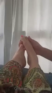 A nice foot massage ended up real better than i thought check your dm