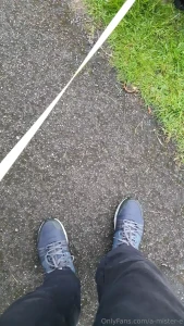 2 mile walk with the dog this morning - getting sweaty feet in my