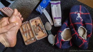 Self foot pampering before filming today s content toenails trimmed part 10