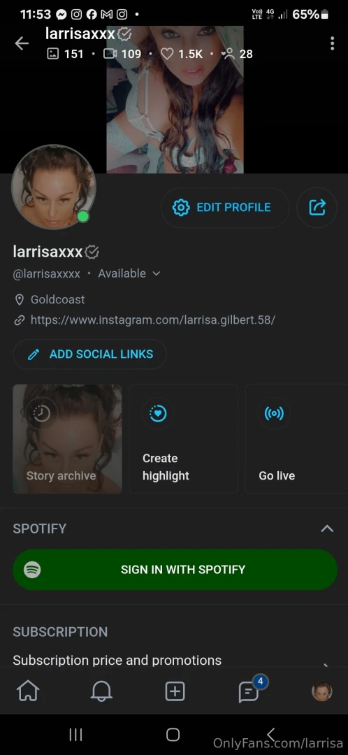 My new account larrisaxxxx 151 picture 191 videos for 10 