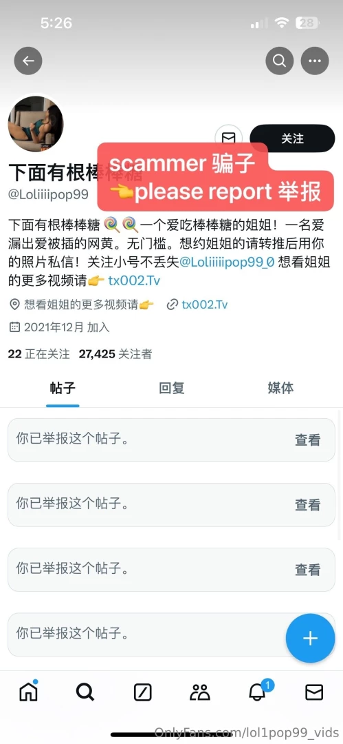 5k i need your help please help me report these twitter fake accounts 