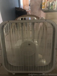 Home made ac fan w a cooler and a freezer pack behind it