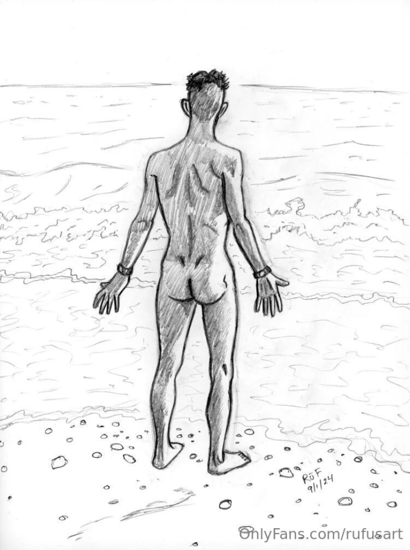 Pencil sketch from a pic taken at the beach in provincetown 