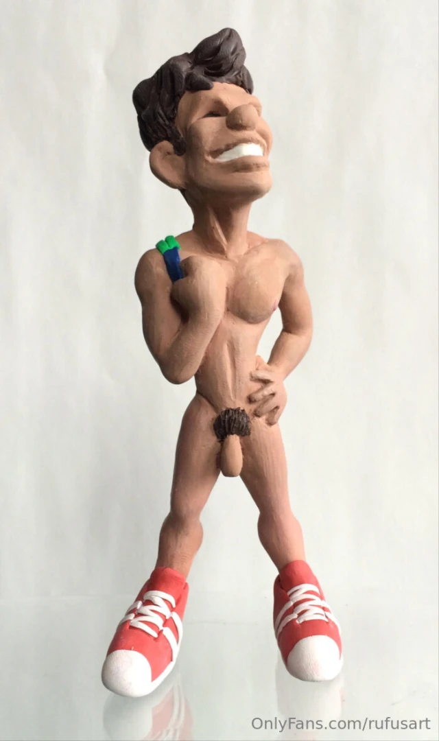 Sneakers and a smile 6 tall polymer clay 2017 