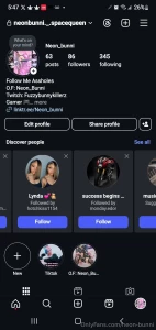 I had lost i g and every fb so here are my newest pages ig neonbunni _ part 1