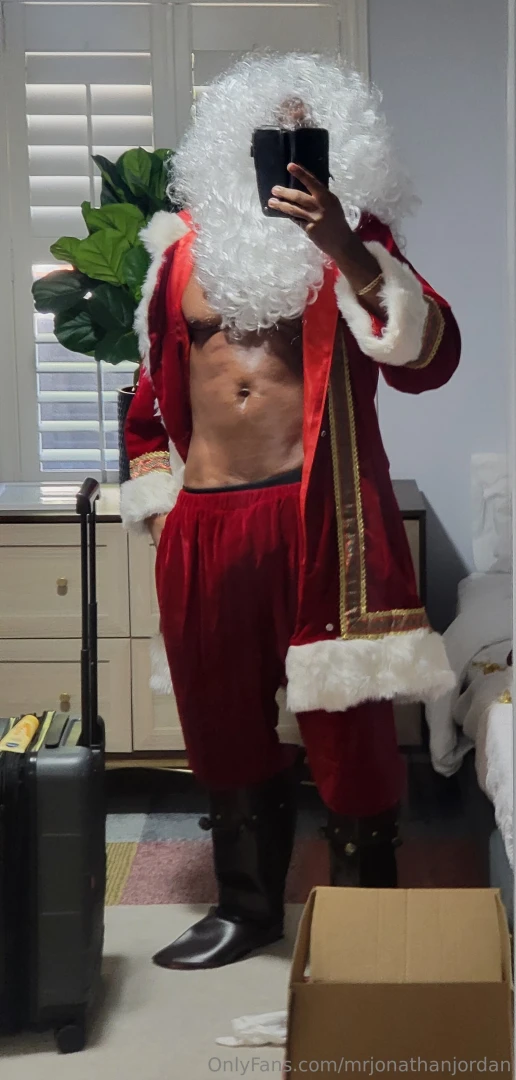 Black santa have you been naughty or nice this year 