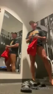 Went into the dressing room to try some clothes on tell me if you like