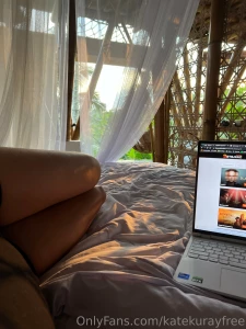 Hugging a pillow and watching movies good morning