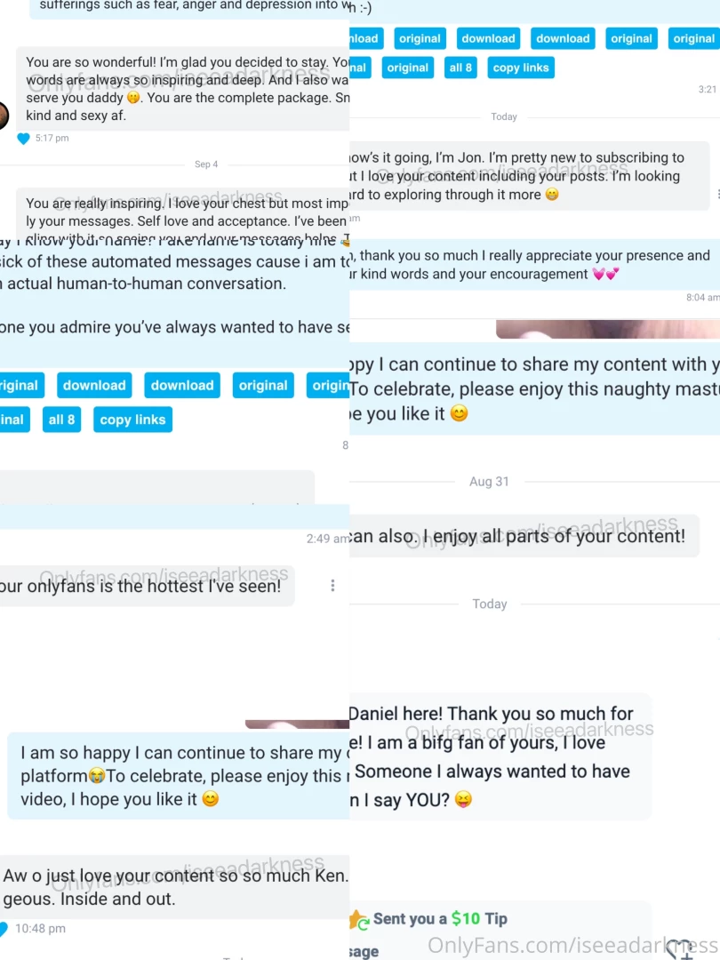 It brings me to tears knowing you guys can see beyond my dick pics and 