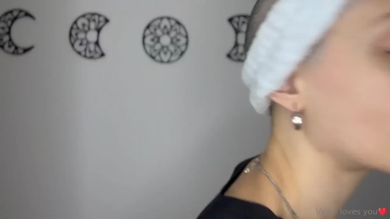 A bald girl s skincare routine 
